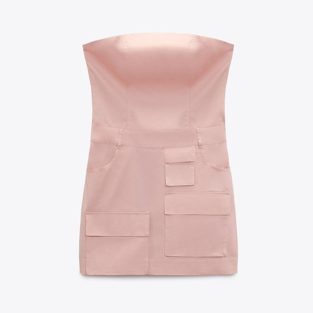 Zara Strapless Trench Coat Dress